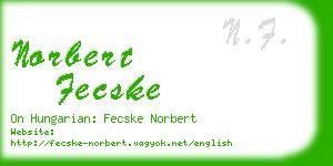 norbert fecske business card